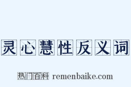 灵心慧性反义词是什么意思的图片